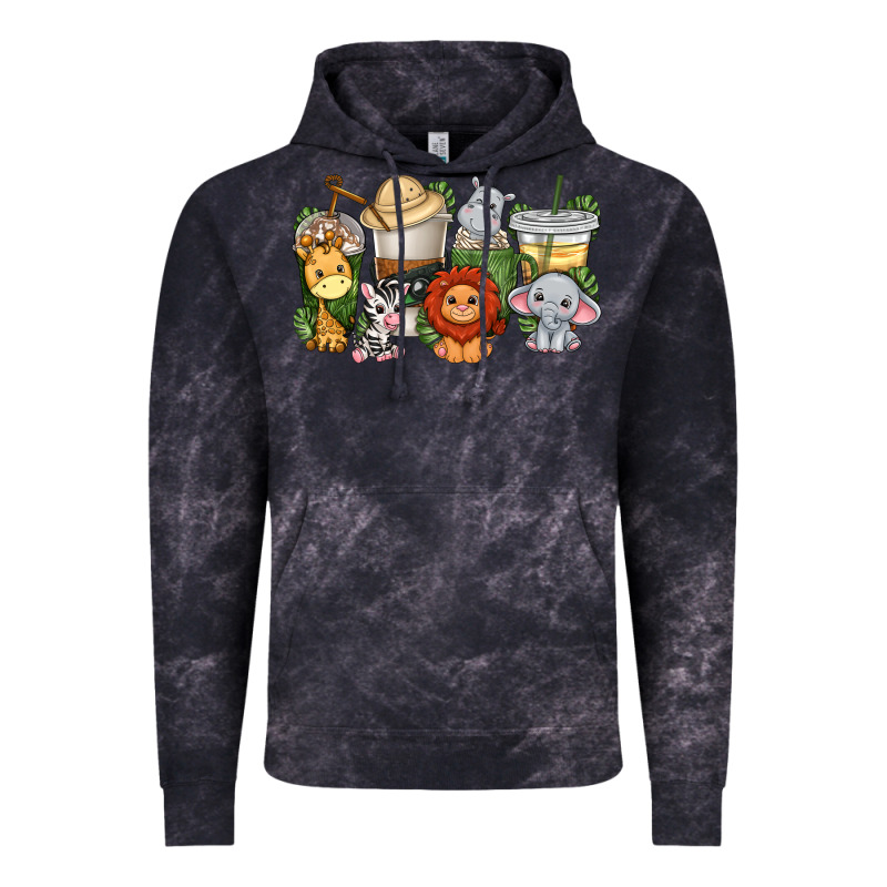 Cute Baby Safari Animals Coffee Cups Vintage Hoodie by texasbilliewilder | Teevron