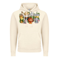 Vintage Artic cute baby safari animals coffee cups Vintage Hoodie - texasbilliewilder
