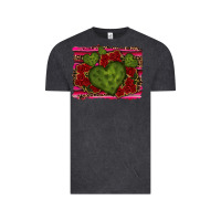 Vintage Black Valentine Cactus Heart with Roses Vintage Tee - RanaPortraitStore