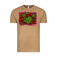 Vintage Camel Valentine Cactus Heart with Roses Vintage Tee - RanaPortraitStore