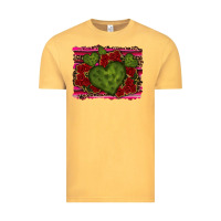 Vintage Mustard Valentine Cactus Heart with Roses Vintage Tee - RanaPortraitStore