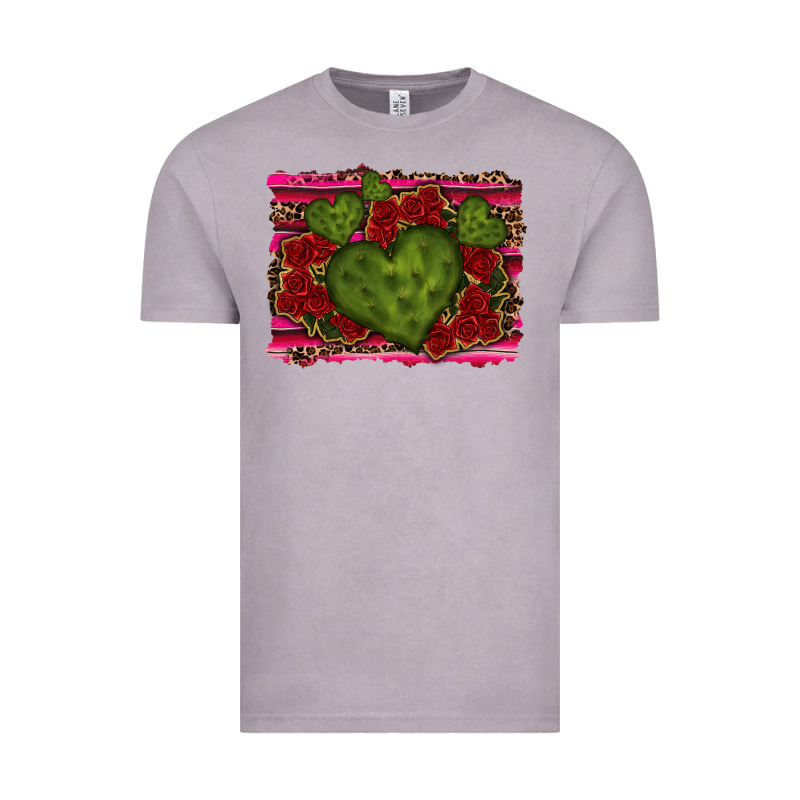 Valentine Cactus Heart With Roses Vintage Tee by RanaPortraitStore | Teevron