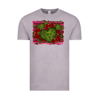 Vintage Zinc Valentine Cactus Heart with Roses Vintage Tee - RanaPortraitStore