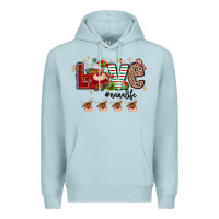 Blue Mist love christmas Premium Hoodie - MaliasSmallBusiness