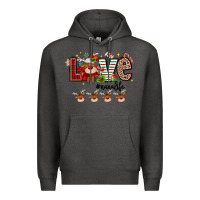 Charcoal Heather love christmas Premium Hoodie - MaliasSmallBusiness