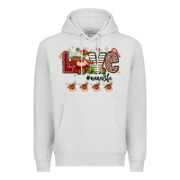 Dove Grey love christmas Premium Hoodie - MaliasSmallBusiness