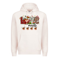 Pale Pink love christmas Premium Hoodie - MaliasSmallBusiness
