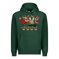 Sports Green love christmas Premium Hoodie - MaliasSmallBusiness