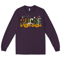 Plum christmas nurse sunflower Long Sleeve Tee - FaDigitalArtStudio