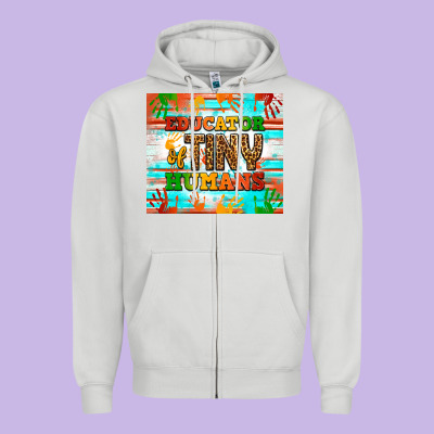Educator Of Tiny Humans Tumbler Zipper Hoodie Designed By Bundleandbundleshop