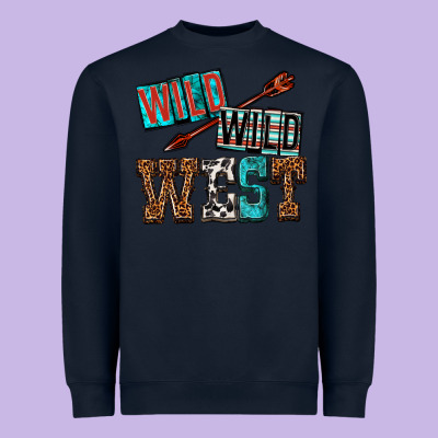 Wild Wild West Heavyweight Sweatshirt Designed By Texasbilliewilder