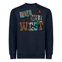Navy wild wild west Heavyweight Sweatshirt - texasbilliewilder