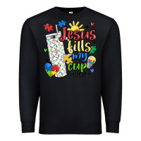 Black autism jesus fills my cup Premium Sweatshirt - MaliasSmallBusiness