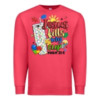 Cardinal autism jesus fills my cup Premium Sweatshirt - MaliasSmallBusiness