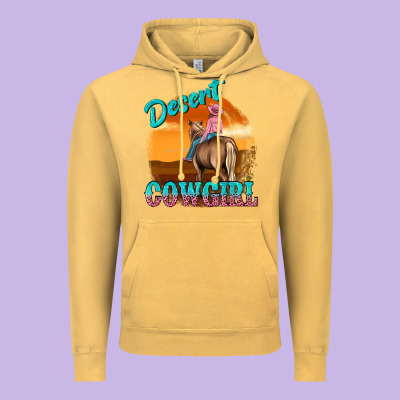 Vintage Hoodie desert cowgirl
