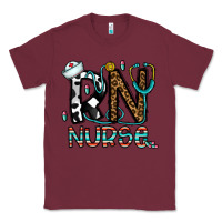 Burgundy rn nurse Classic Tee - CowhideDigitalArt
