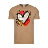 Fruits And Volleyball Heart Vintage Tee | Teevron