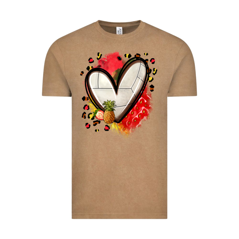 Fruits And Volleyball Heart Vintage Tee by Zillion Design Studio | Teevron