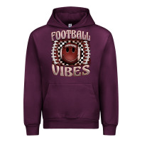 Mauve Wine football vibes smiley face Urban Hoodie - BarkalooDesign