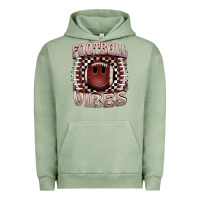 Pigment Oil Green football vibes smiley face Urban Hoodie - BarkalooDesign