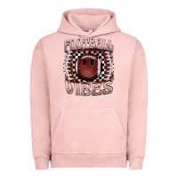 Pigment Salmon football vibes smiley face Urban Hoodie - BarkalooDesign