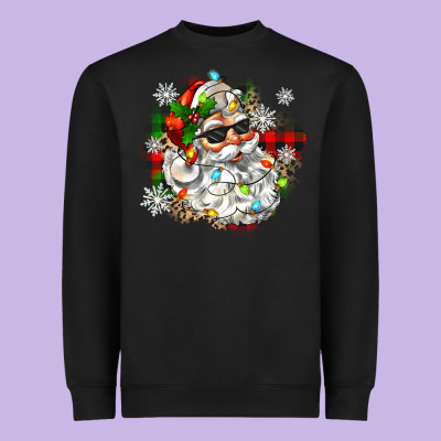 Heavyweight Sweatshirt santa with sunglasses christmas