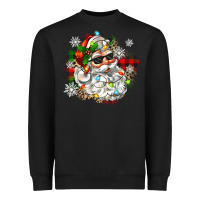 Black santa with sunglasses christmas Heavyweight Sweatshirt - Zillion Design Studio