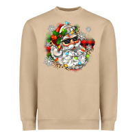 Mushroom santa with sunglasses christmas Heavyweight Sweatshirt - Zillion Design Studio