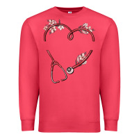 Cardinal custom heart stethoscope Premium Sweatshirt - MaliasSmallBusiness