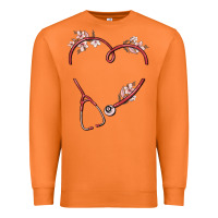Carrot custom heart stethoscope Premium Sweatshirt - MaliasSmallBusiness