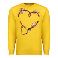 Lemon custom heart stethoscope Premium Sweatshirt - MaliasSmallBusiness