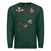 Sports Green custom heart stethoscope Premium Sweatshirt - MaliasSmallBusiness
