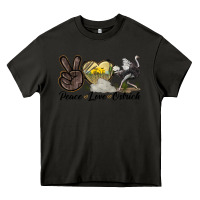 Asphalt peace love ostrich Heavy Core Tee - LillyAllenDesigns
