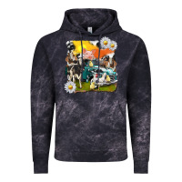 Cloud Black cowhide farm truck with farm animals Vintage Hoodie - texasbilliewilder