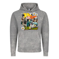 Cloud Rock cowhide farm truck with farm animals Vintage Hoodie - texasbilliewilder