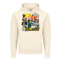 Vintage Artic cowhide farm truck with farm animals Vintage Hoodie - texasbilliewilder