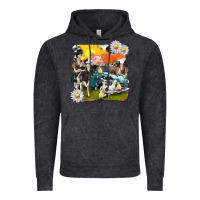 Vintage Black cowhide farm truck with farm animals Vintage Hoodie - texasbilliewilder
