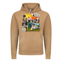 Vintage Camel cowhide farm truck with farm animals Vintage Hoodie - texasbilliewilder