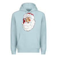 Blue Mist Santa Premium Hoodie - NancyCooperArtShop