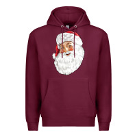 Burgundy Santa Premium Hoodie - NancyCooperArtShop