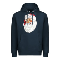 Navy Santa Premium Hoodie - NancyCooperArtShop