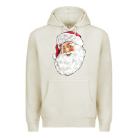Oatmeal Heather Santa Premium Hoodie - NancyCooperArtShop