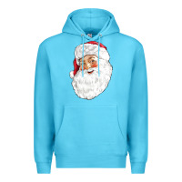 Ocean Blue Santa Premium Hoodie - NancyCooperArtShop