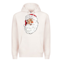 Pale Pink Santa Premium Hoodie - NancyCooperArtShop