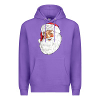Purple Santa Premium Hoodie - NancyCooperArtShop
