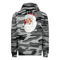 Slate Camo Santa Premium Hoodie - NancyCooperArtShop