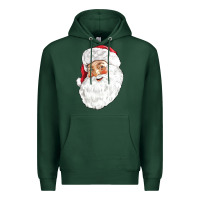 Sports Green Santa Premium Hoodie - NancyCooperArtShop