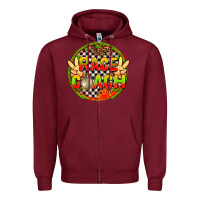 Burgundy Race coach with leopard and peace hand Zipper Hoodie - AdoDesignShop