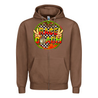 Chestnut Race coach with leopard and peace hand Zipper Hoodie - AdoDesignShop