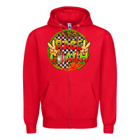 Red Race coach with leopard and peace hand Zipper Hoodie - AdoDesignShop